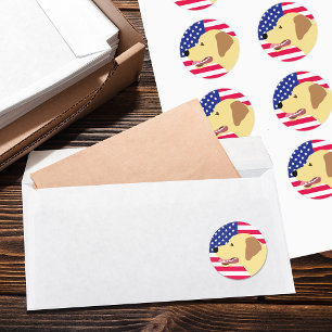 Adesivo Sinalizador US do Perfil Labrador Amarelo