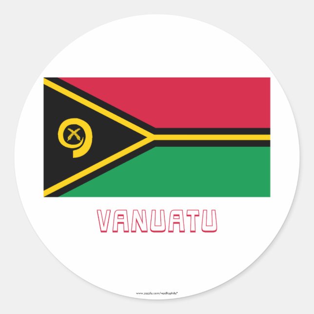 Adesivo Sinalizador Vanuatu com Nome (Frente)