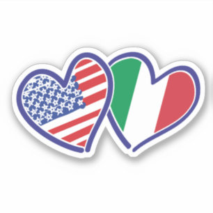Adesivo Sinalizadores de Coração Italianos Americanos