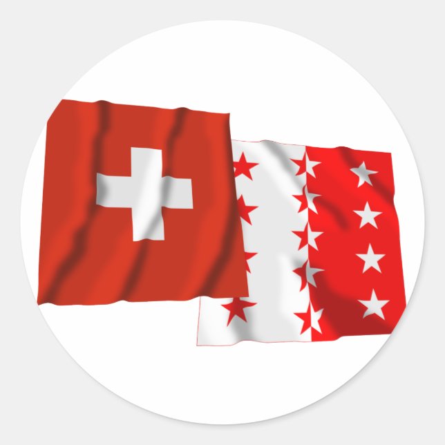 Adesivo Sinalizadores de onda de suiça e valais (Frente)