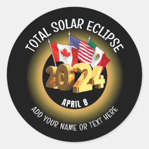 Adesivo Sinalizadores ECLIPSE SOLAR TOTAL 2024 personaliza