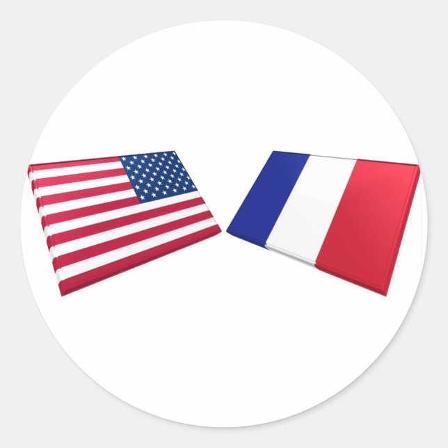 Adesivo Sinalizadores EUA e França (Frente)