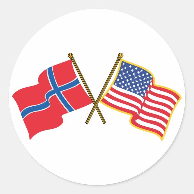 Adesivo Sinalizadores Noruegueses Americanos (Frente)