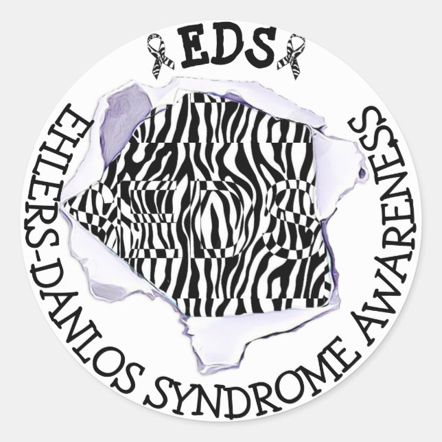 Adesivo Sindroma EDS Ehlers-Danlos Sensibilização para o a (Frente)