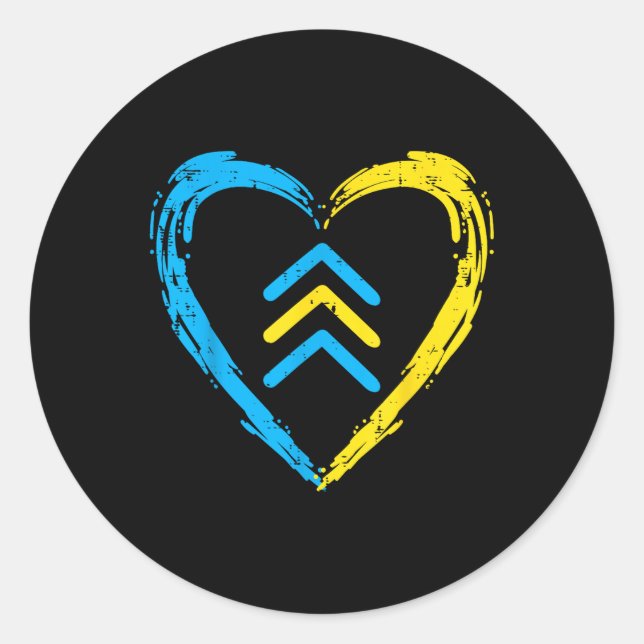 Adesivo Sindroma para baixo Sensibilização em setas Trisom (Frente)