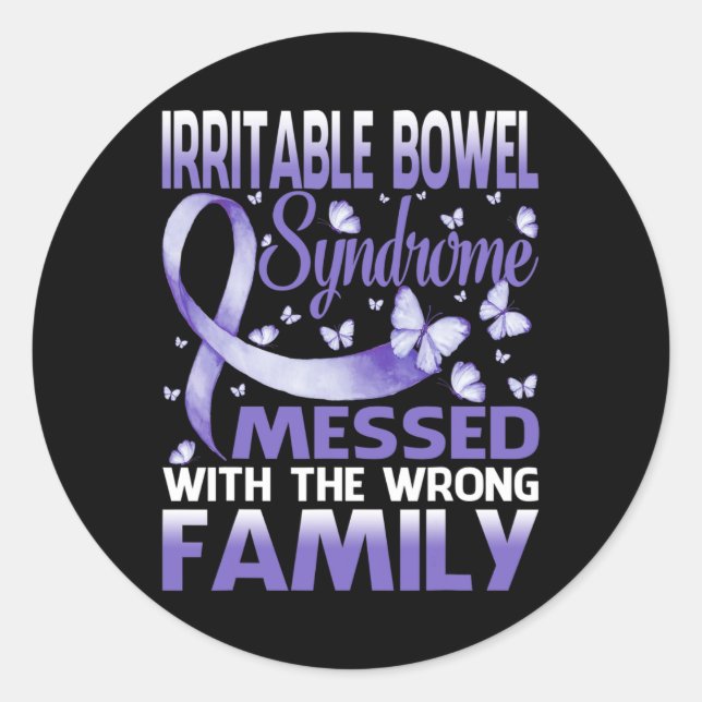 Adesivo Síndrome De Bowel Irritável Mess Com A Família Err (Frente)