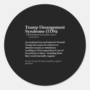 Adesivo Síndrome de Derangement Trump Divertida Definição