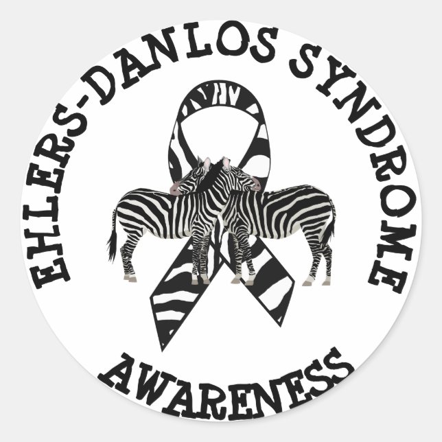 Adesivo Síndrome de Ehlers-Danlos EDS Zebra STICKERS (Frente)