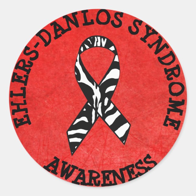 Adesivo Síndrome de Ehlers-Danlos EDS Zebra STICKERS (Frente)