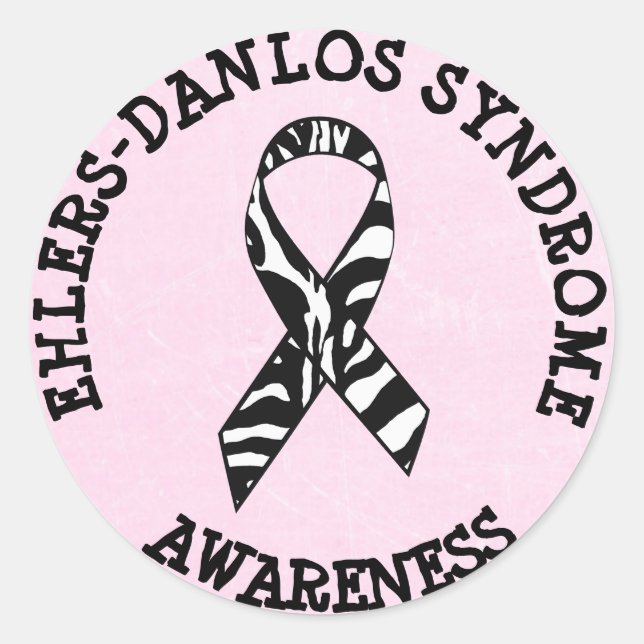 Adesivo Síndrome de Ehlers-Danlos EDS Zebra STICKERS (Frente)