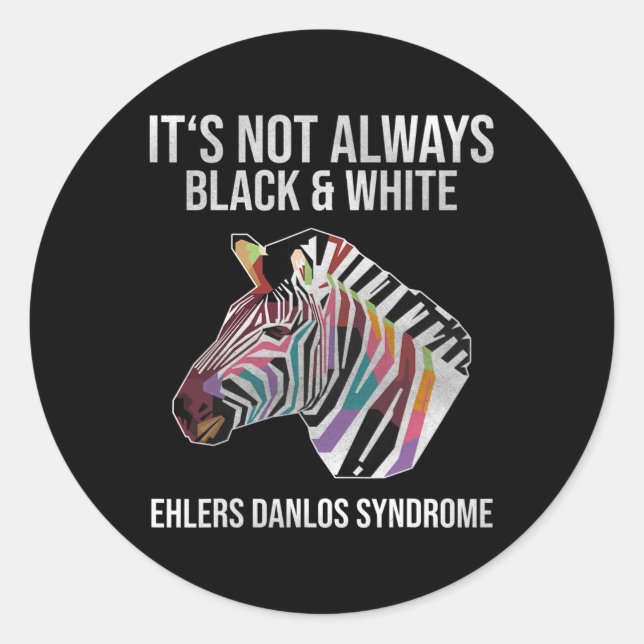 Adesivo Síndrome de Ehlers Danlos Nem Sempre É Negra (Frente)