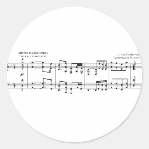 Adesivo Sinfonia #9 de Beethoven (preto)