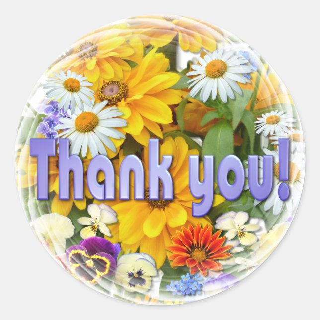 Adesivo Sinfonia de Verão ~ "Obrigado" Sticker (Frente)