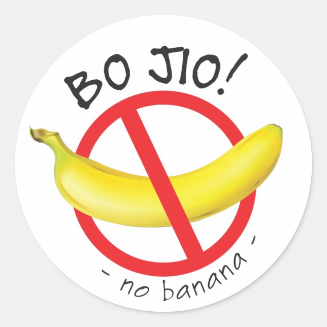 Adesivo Singapura - Bo Jio - Sem Convite, Sem Banana (Frente)