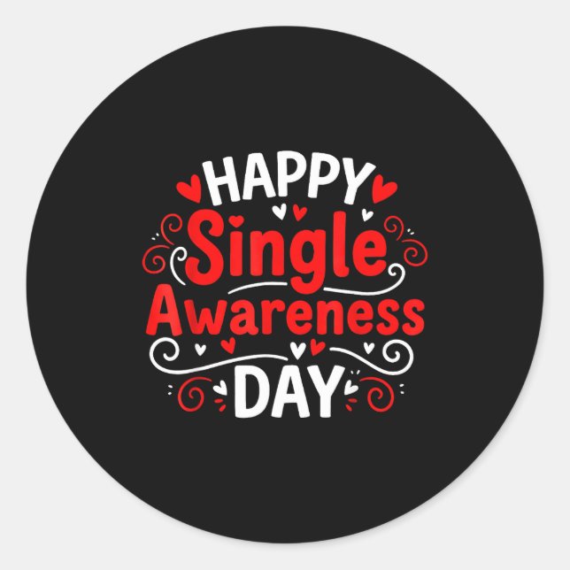 Adesivo Single Awareness Day Funny Anti-valentine Humor De (Frente)