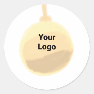 Adesivo sino de natal amarelo simples