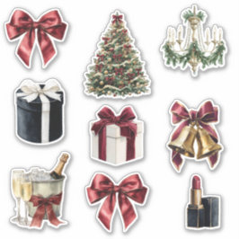 Adesivo Sinos de Lustre de Arco Vermelho Natal