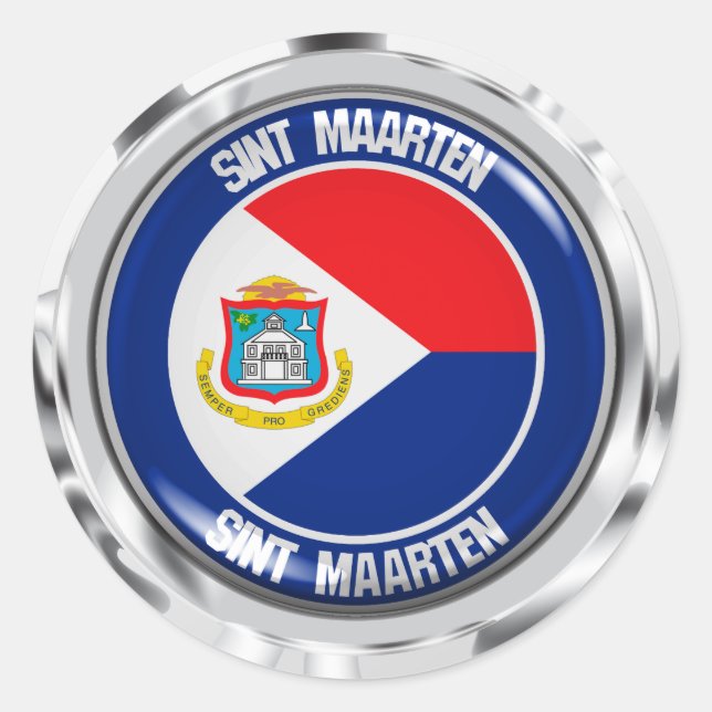 Adesivo Sint Maarten Round Emblem (Frente)