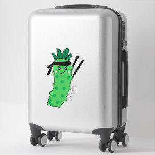 Adesivo Sinta Minha Dor Kawaii Wasabi Engraçado Citação de
