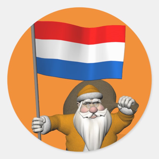 Adesivo Sinterklaas Com Sinal Dos Países Baixos (Frente)