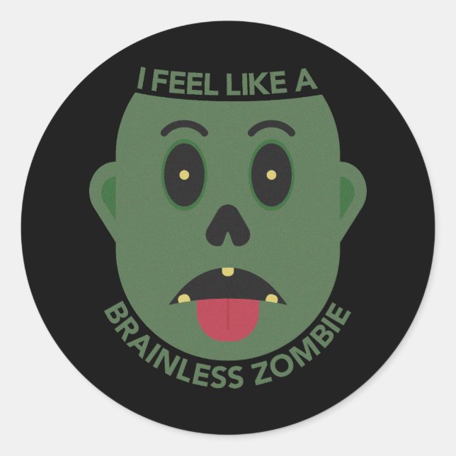 Adesivo Sinto-Me Como Um Vinheta Zombie Inoso (Frente)