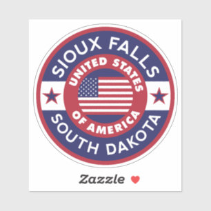 Adesivo SIOUX FALLS, Dakota do Sul