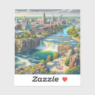 Adesivo Sioux Falls South Dakota 3 Inch Vinyl Sticker