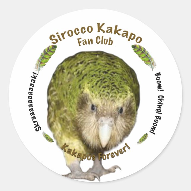 Adesivo Sirocco Kakapo Fan Club (Frente)