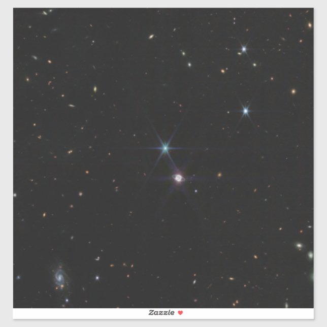 Adesivo Sistema Anel Netuno centenas de galáxias Webb (Folha)