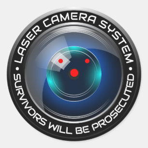 Adesivo Sistema de Câmera de Segurança Laser Humor Vigilân