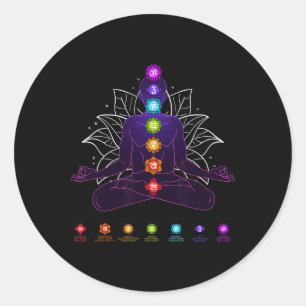 Adesivo Sistema de Meditação Espiritual do Corpo Chakra de