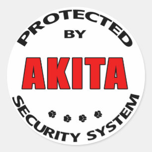 Adesivo Sistema de segurança de Akita