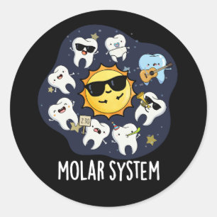 Adesivo Sistema Molar Engraçado Trocadilho de Astronomia O