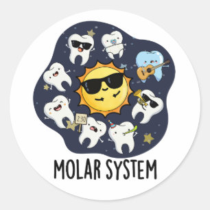 Adesivo Sistema Molar Engraçado Trocadilho de Astronomia O