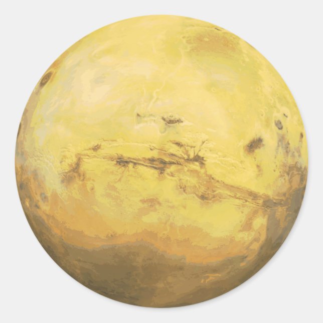 Adesivo Sistema Solar Planet Mars (Frente)
