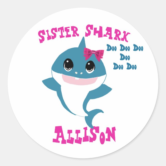 Adesivo Sister Shark Stickers (Frente)