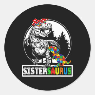 Adesivo Sistersaurus T Rex Dinossaur Irmã Saurus Autism A