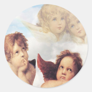 Adesivo Sistine Madonna 2 anjos por Raphael