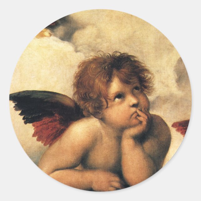 Adesivo Sistine Madonna Angels por Raphael Sanzio (Frente)