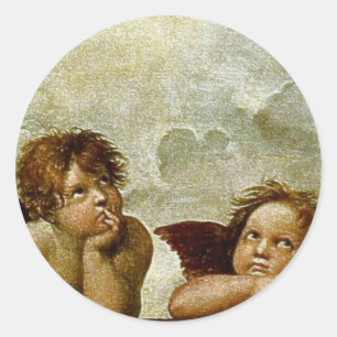 Adesivo "Sistine Madonna" (cerca de 1513) de Rafael (Detal