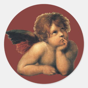 Adesivo Sistine Madonna, detalhe Angels de Raphael Sanzio
