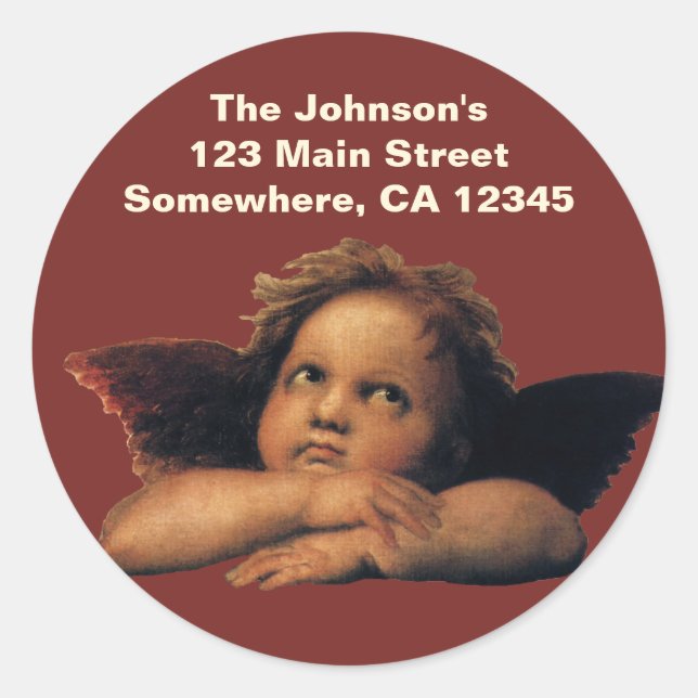 Adesivo Sistine Madonna, detalhes de Angels por Raphael Sa (Frente)