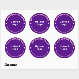 Adesivo Site comercial na Web no Roxo Round Sticker