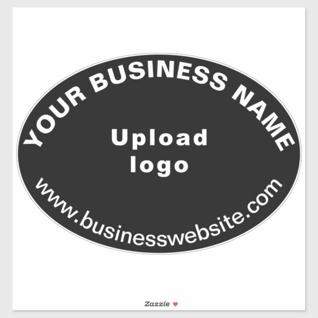 Adesivo Site comercial no Black Large Oval Shape Vinyl (Folha)