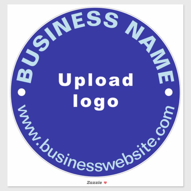 Adesivo Site comercial no Blue Large Round Vinyl Sticker (Folha)