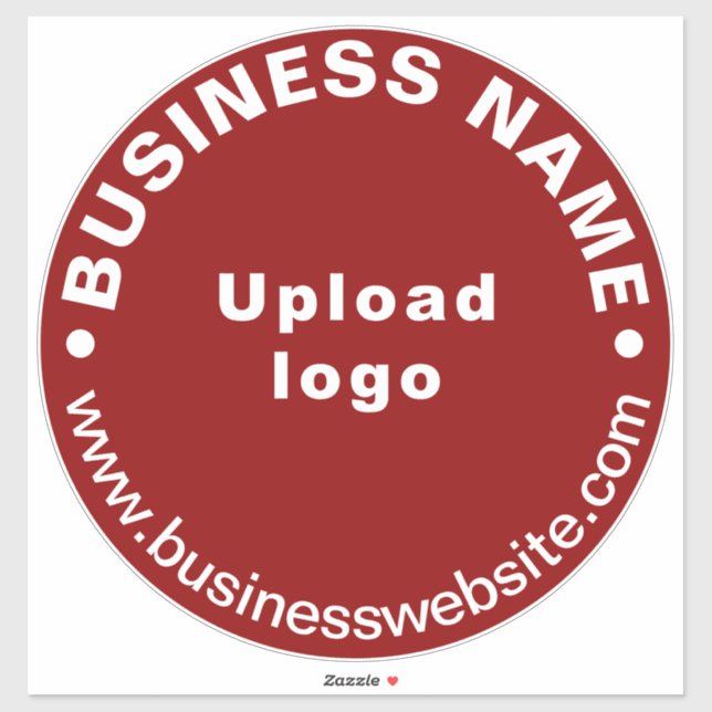 Adesivo Site comercial no Red Large Round Vinyl Sticker (Folha)