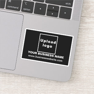 Adesivo Site comercial no retângulo preto vinil Sticker