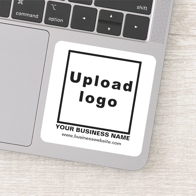 Adesivo Site comercial no White Square Vinyl Sticker (Detalhe)