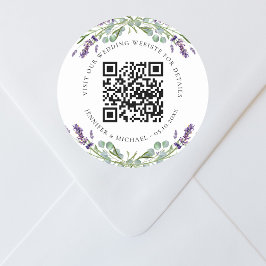 Adesivo Site de casamento Detalhes do código QR lavanda rs