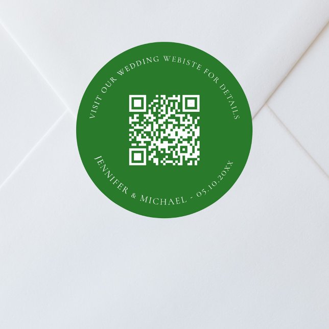 Adesivo Site de casamento Detalhes do código QR rsvp emera (Criador carregado)